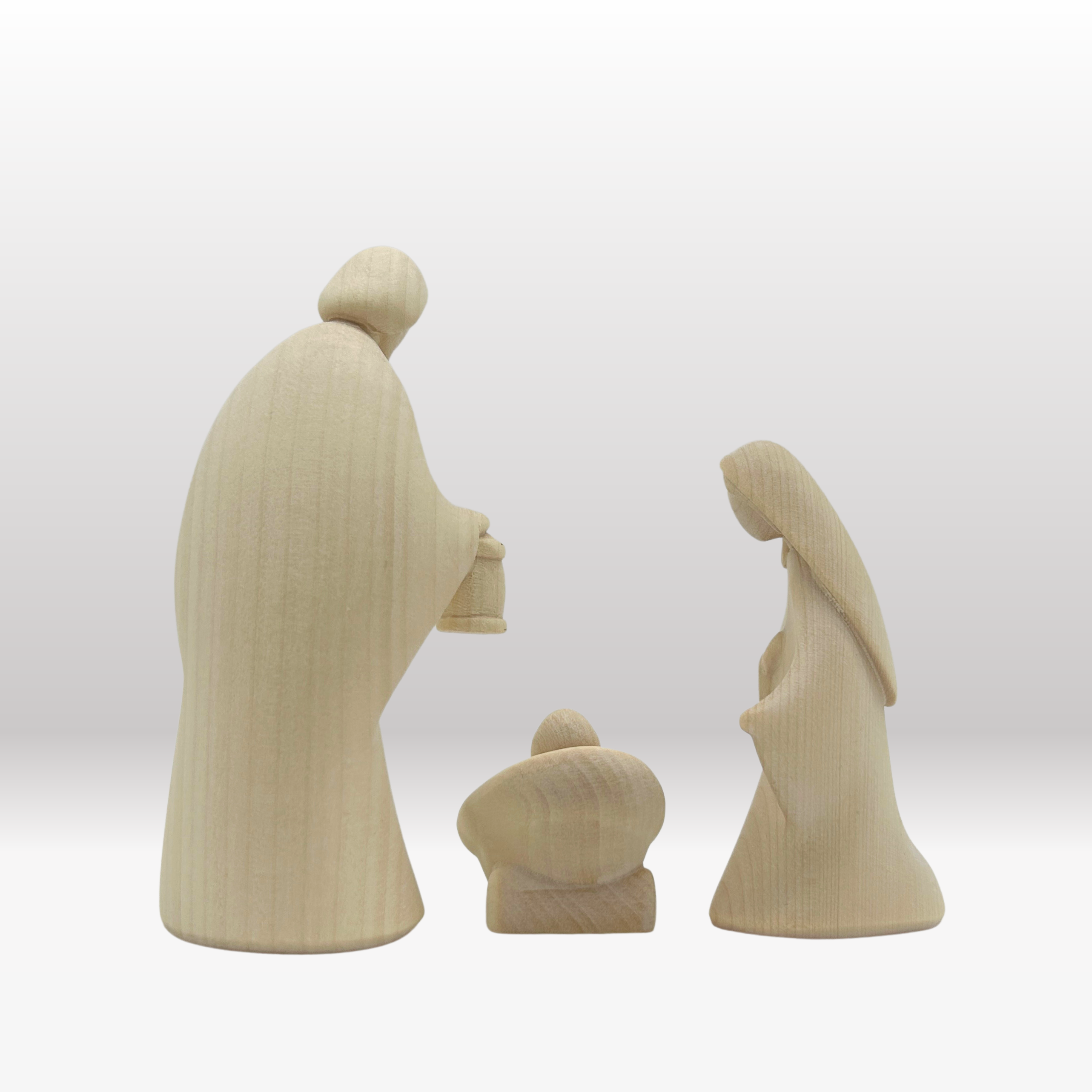 Heilige Familie 3er Set mit Stall "Heimatliebe" klein von Leonardo natur