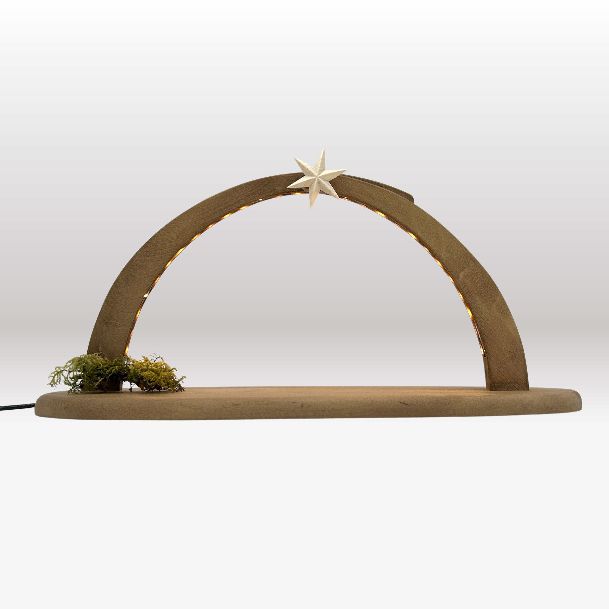 Heilige Familie (2 Figuren) von Ambiente Design mit Stall "Sternenschein" braun