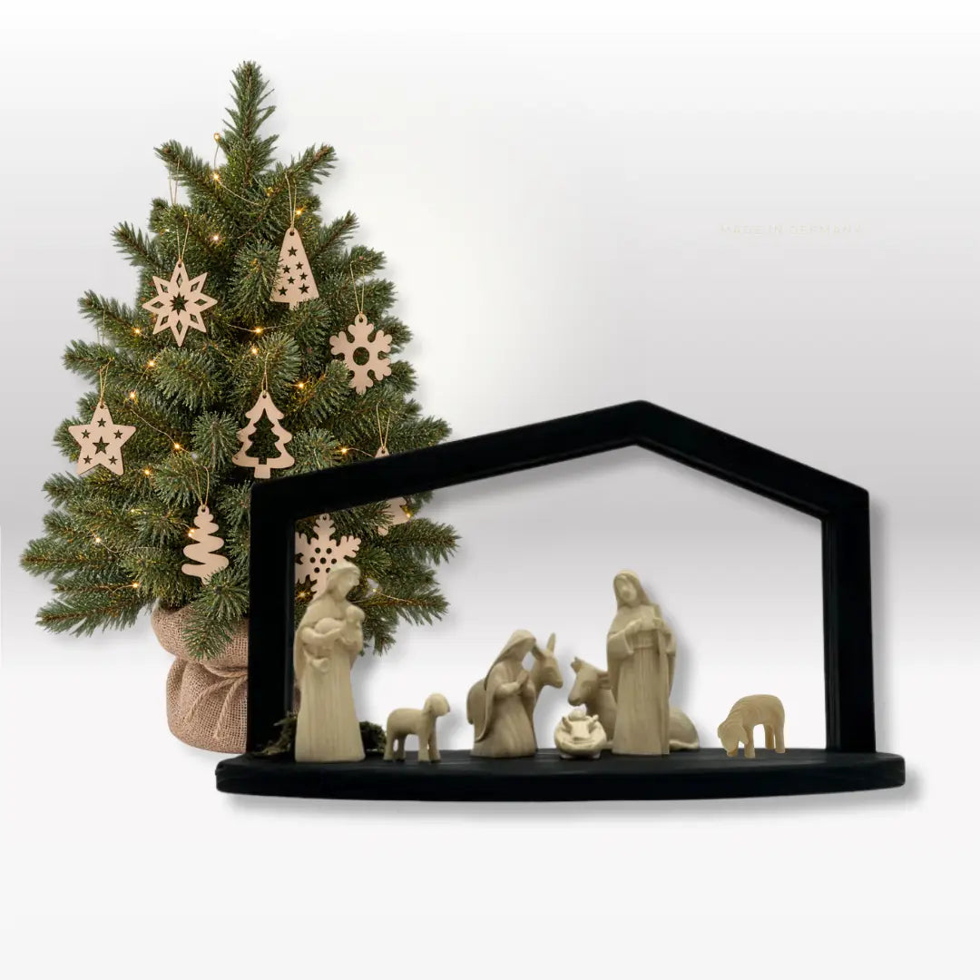 Adventskalender Nr. 2: von Akantus natur mit Stall "Akantus Design"schwarz