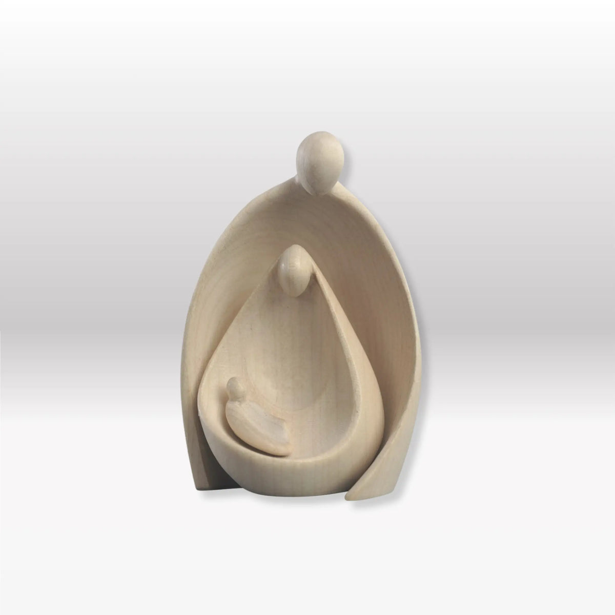 Heilige Familie (2 Figuren) von Ambiente Design natur mit Familienhaus: "Akantus Design" black
