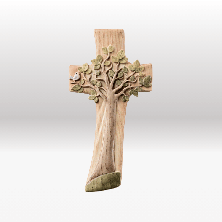 Wandkreuz Lebensbaum bemalt