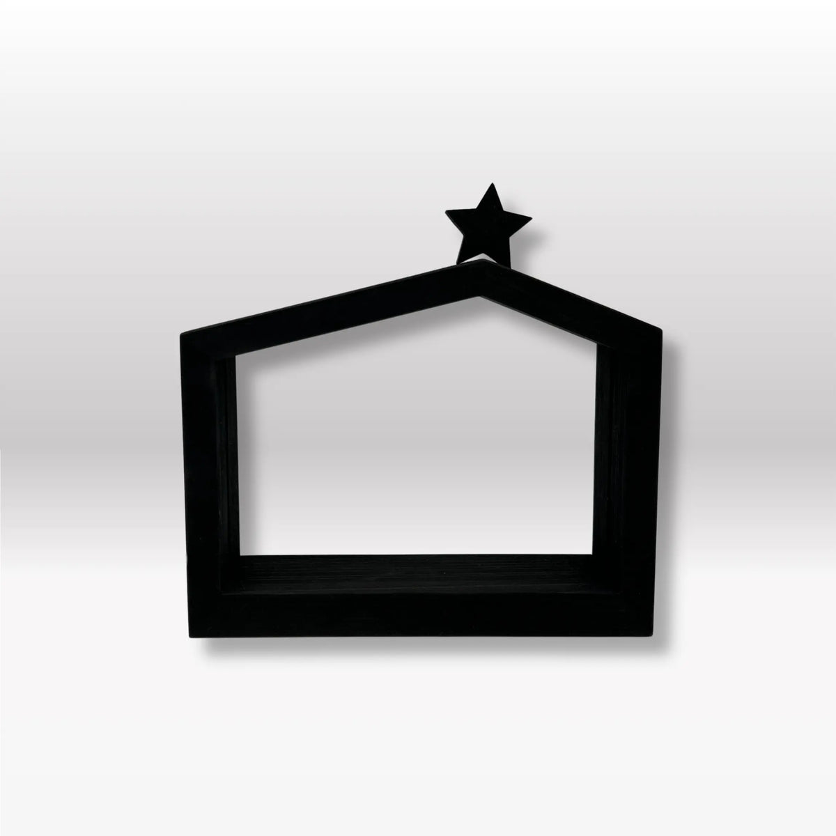 Krippenhaus: "Akantus Design - Familienhaus" Fichte black