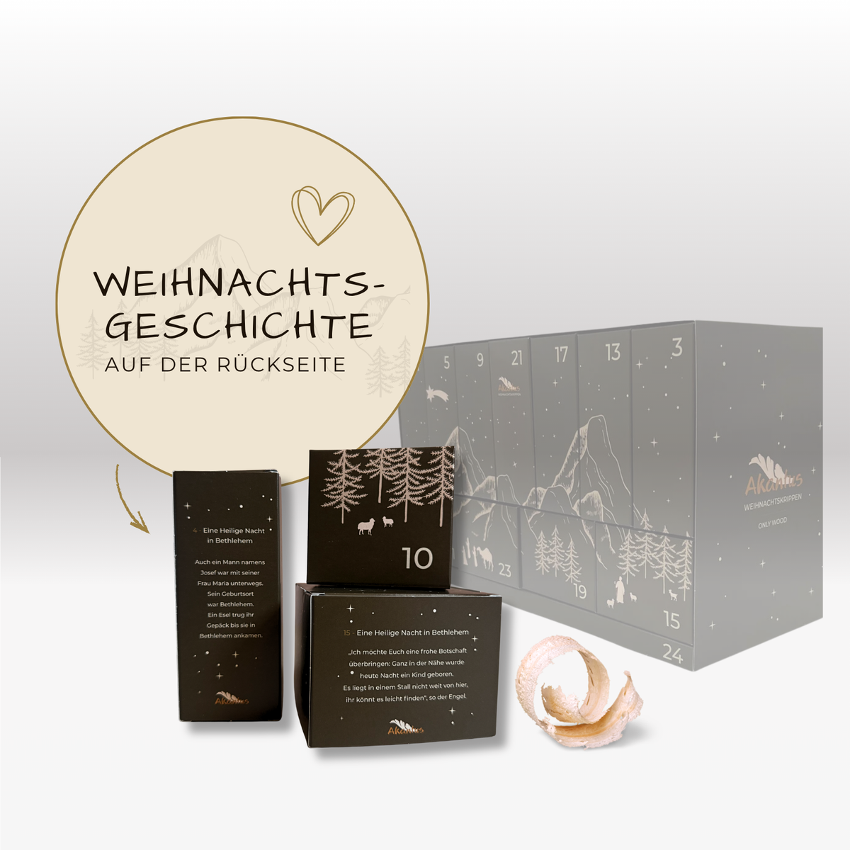 Akantus Adventskalender: HolzLIEBE natur 2026