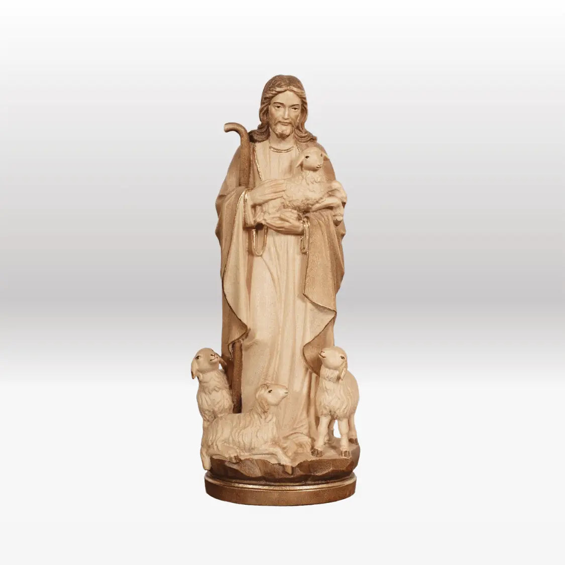 Jesus der gute Hirte 3-fach gebeizt