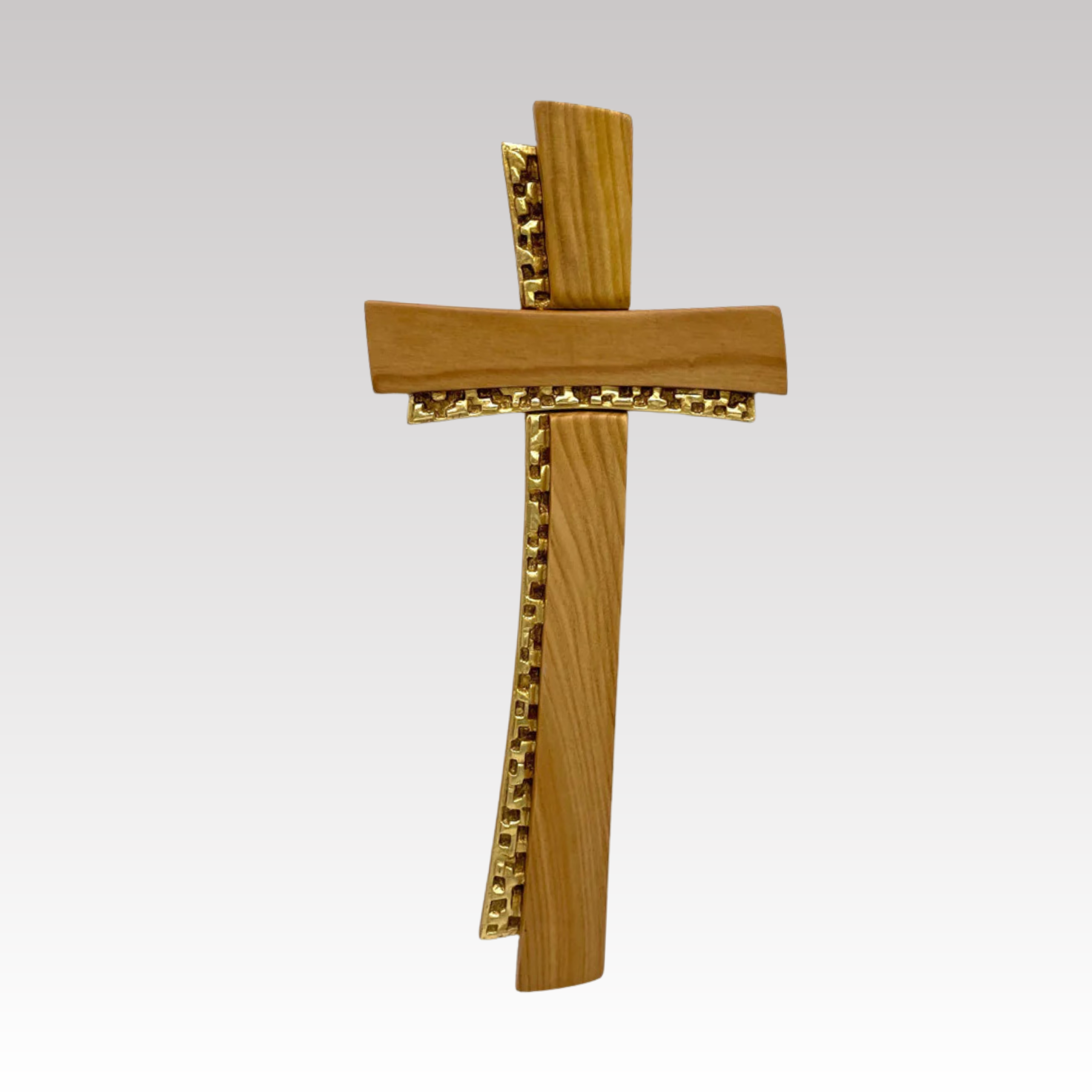 Wandkreuz Deco Kirsche gold